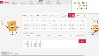 Solve system of equations using Symbolab [upl. by Kampmann359]