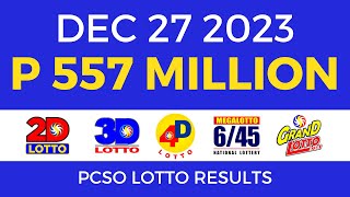 Lotto Result December 27 2023 9pm PCSO [upl. by Tybi]