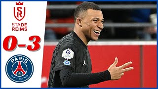 PSG VS REIMS 30 HIGHLIGHTS LIGUE 1 2023  MBAPPE HATTRICK 🔥🔥🔥 [upl. by Ailekat]