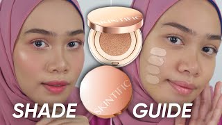 SKINTIFIC Cushion Foundation  SHADE GUIDE [upl. by Rehteh]