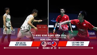 Goh Sze FeiNur Izzuddin vs Lee Fang ChihLee Fang Jen Hong Kong Open 2024 Badminton R32 [upl. by Odnalref]