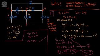 Nodal amp Mesh Analysis  Additional Example 1 Arabic  عربي [upl. by Eniamrahc]