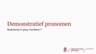 H7  demonstratief pronomen [upl. by Florie]