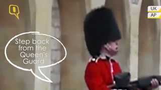 Cheeky Tourist Gets Snapped by Britain Queens Guard [upl. by Rhine64]