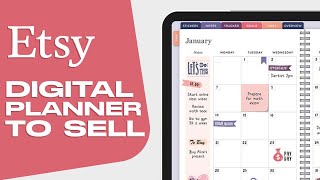 How To Make A Digital Planner To Sell On Etsy  Step By Step For Beginners 2024 [upl. by Aicenek]