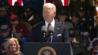 President Bidens speech in Normandy for DDay 80th anniversary  FULL [upl. by Ernaline858]