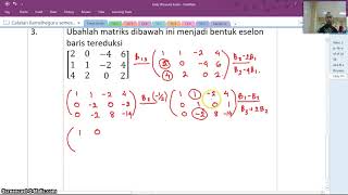 Matriks Eselon baris tereduksi ordo 3x4 [upl. by Desi]