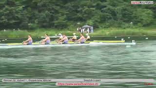 182 4xM Rotsee Luzern 29 Juni 2024 Doppelvierer Männer Rennen 32 Vorlauf 1 [upl. by Ecirted]