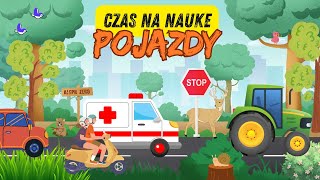 Czas na naukę Pojazdy  Bajka edukacyjna dla dzieci  Pojazdy  Nauka słów  Rozpoznawanie słów [upl. by Banna]