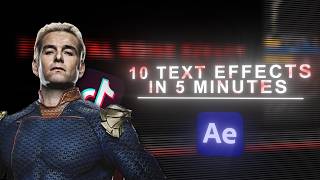 How To MAKE 10 Unique Text Effect to improve your edits  After Effects Tutorial [upl. by Magdalen]