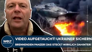 PUTINS KRIEG Russen zeigen Video Ukrainer sichern zerstörten Panzer Das steckt wirklich dahinter [upl. by Neit]