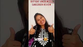 Biotique Sandalwood Sunscreen Review biotique biotiqueproducts sunscreen shortvideo skincare [upl. by Ninette118]