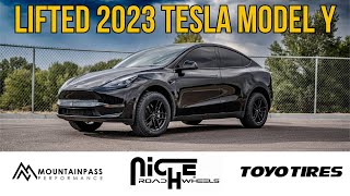 2023 Tesla Model Y Lifted on the MountainPassPerformance Lift Kit [upl. by Ayian]