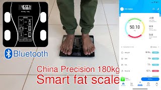 Smart fat scale up to 180kg with Bluetooth connection [upl. by Dric]