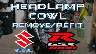 How to remove and refit the headlamp cowlnose fairing  Suzuki GSXR 1000 K4 [upl. by Anel575]