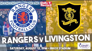 Rangers v Livingston live stream TV and kickoff details for Scottish Premiership tie [upl. by Gavriella]