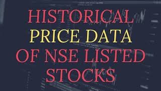 how to get historical price data of stocks listed on NSE INDIA  NSE new website tutorial [upl. by Auqenwahs]