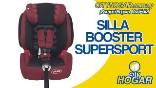 Review Silla para Auto Booster Super Sport Bebesit CityHogar Uruguay 12 Cuotas Financiado [upl. by Corney]