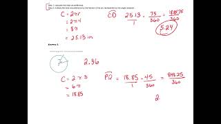 Solving Arc Length and Area of a Sector  Circle Guided Notes [upl. by Doralin]