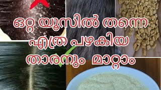 താരൻ മാറാൻ ഇത് മാത്രം മതി dandruff treatment at home  home remedies malayalam [upl. by Yzzik692]