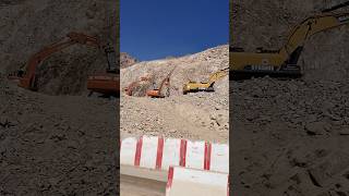 Construction works neom trojena dam constructionvehicle shortvideo [upl. by Gnuoy]