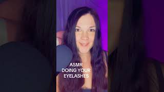 ASMR POV DOING YOUR EYELASHES 👁️ asmr shorts [upl. by Kinnard799]