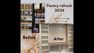 Pantry refresh Elegant Brass Rail and Cozy Coffee Bar Upgrade [upl. by Boswell]