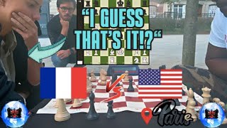 OPPONENT BLUNDERS QUEEN ON THE 3RD MOVE😱😱 WHILE EXPLORING JARDIN DU LUXEMBOURG GARDEN IN PARIS🇫🇷 [upl. by Aneekan]