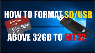 How To Format USBSD Card Above 32GB to FAT32 in Windows [upl. by Aterg]