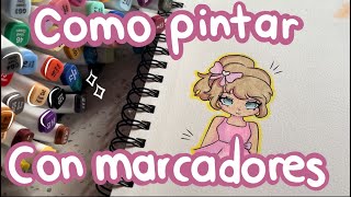 TUTORIAL 🎨 tips para pintar con marcadores [upl. by Lyj]