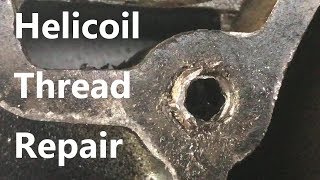 Helicoil Thread Repair Broken steel bolts on aluminum outboard head [upl. by Anaila888]