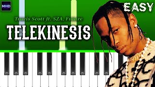 Travis Scott  TELEKINESIS  Piano Tutorial EASY [upl. by Anitsirhk871]