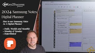 2024 Samsung Notes Digital Planner  How to Digital Plan [upl. by Einaoj]