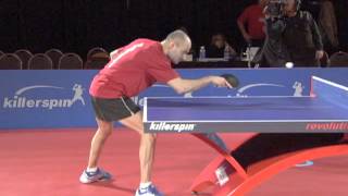 How to Backhand Push  Killerspin Table Tennis [upl. by Hsaniva]