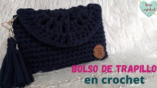 Bolso de trapillo en Crochet 🧶crochet tshirt yarn bag [upl. by Maddalena]