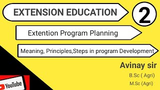 Extention Program Planning [upl. by Aliab]