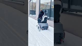 Scewo BRO rolls through the first snow ❄️👨‍🦼‍➡️ stairclimbingwheelchair scewoBRO [upl. by Johan]