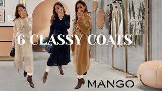 6 MUST HAVE CLASSY COATS MANGO HAUL TRY ON [upl. by Akeimat]