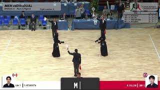 SMiyashita CAN vs RCollins GBR  19th World Kendo Championship Mens Idv Preliminary Heats [upl. by Ahsiena]