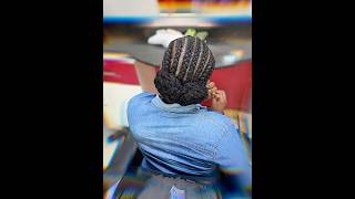 How To Style Short HAIR in Cornrows with Similar extensions hairstyleshorts viralshort hairbraids [upl. by Satsoc]