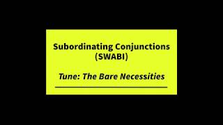 Subordinating Conjunctions Song SWABI [upl. by Adnilasor]