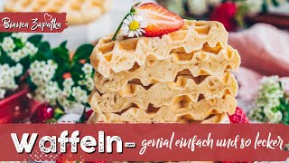 Vegane Waffeln ♡ Das Beste Rezept ♡ Omas Waffelteig ohne Ei und Butter ♡ [upl. by Nnylsor]