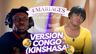 4 Mariages Pour Une Lune De Miel KINSHASA  REACTION [upl. by Yoreel]