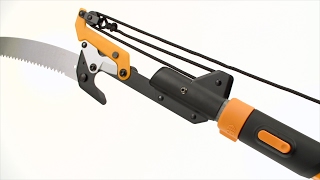 How to use the Fiskars® PowerLever® Extendable Pole Saw amp Pruner 7–14 [upl. by Sarette]