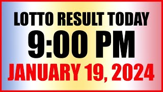 Lotto Result Today 9pm Draw January 19 2024 Swertres Ez2 Pcso [upl. by Enaenaj369]