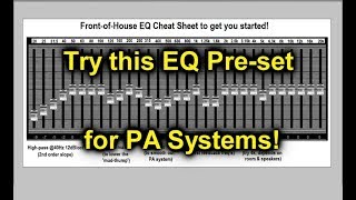 How to Set Up a PA System EQ amp Gain in 2 minutes or less [upl. by Haram]