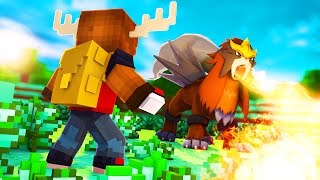 CATCHING SHINY ENTEI IN POKEMON GO Minecraft Roleplay [upl. by Ylrak]