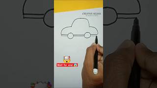 How to car draw 😱  easy drawing ideas  easydrawing shorts youtubeshorts kids [upl. by Featherstone]