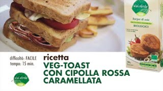 Veg Toast con cipolla rossa caramellata [upl. by Akirdnwahs961]