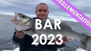 REGLEMENTATION pour la pêche du BAR 2023 et quotas de pêche [upl. by Alya]